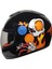 Full Face Motosiklet Çocuk Kaskı K5 Skull Black 1