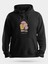 Şemsiyeli Sevgili Sevimli Ayıcıklar Siyah Baskılı Unisex Kapüşonlu Sweatshirt 1