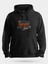 Santiago Şili Siyah Baskılı Unisex Kapüşonlu Sweatshirt 1
