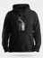 Sevgili Kediler Siyah Baskılı Unisex Kapüşonlu Sweatshirt 1