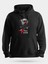 Rock Star Sevimli Köpek Siyah Baskılı Unisex Kapüşonlu Sweatshirt 1