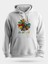 Özgürlük Sembolü Renkli Çiçekli Baskılı Kapüşonlu Sweatshirt 1