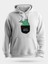 Küçük Canavar Baskılı Unisex Kapüşonlu Sweatshirt 1