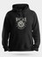 Iskandinav Viking Valhalla Siyah Baskılı Unisex Kapüşonlu Sweatshirt 1