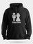Game Over Evlilik Siyah Baskılı Unisex Kapüşonlu Sweatshirt 1