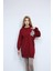 Kadın Bisiklet Yaka Çiçek Detaylı Iki Iplik Oversize Tunik 2