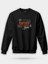 Santiago Şili Siyah Baskılı Unisex Regular Sweatshirt 1