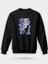 Rukia Bleach Siyah Baskılı Unisex Regular Sweatshirt 1