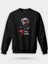 Rock Star Sevimli Köpek Siyah Baskılı Unisex Regular Sweatshirt 1