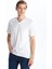 V Yaka Kısa Kollu Penye Erkek Tişört 1