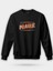 Prag Yazılı Siyah Baskılı Unisex Regular Sweatshirt 1