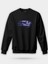 Mor Timsah Baskılı Unisex Regular Sweatshirt 1