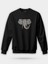 Motifli Fil Baskılı Unisex Regular Sweatshirt 1