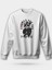 Ceketli Tarz Kedi Baskılı Unisex Regular Sweatshirt 1