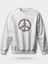 Çiçekli Peace Özgürlük Baskılı Unisex Regular Sweatshirt 1