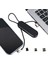 Siyah 3in1 (Type C- Lightning- Micro Usb) Manyetik Uç Taşınabilir Şarj Kablosu (4887) 1