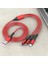 3ın1 Kırmızı 1.2 Metre (Mıcro USB - Lıghtnıng - Type C) Telefon Şarj Kablosu (4887) 3