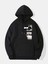 Siyah New Moment Baskılı Oversize Kapşonlu Sweatshirt 1