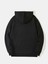 Siyah New Moment Baskılı Oversize Kapşonlu Sweatshirt 2