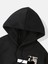 Siyah New Moment Baskılı Oversize Kapşonlu Sweatshirt 3