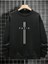 Kadın/erkek Paris Özel Renkli Oversize Bisiklet Yaka Pamuklu Sweatshirt 2
