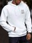 Erkek Beyaz New York Baskılı Kapüşonlu Sweatshirt 2