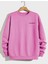 Gri Bisiklet Yaka Los Angeles Baskılı Sweatshirt 1