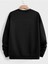Siyah Bisiklet Yaka Los Angeles Baskılı Sweatshirt 2