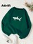 Shark Renkli Oversize Bisiklet Yaka Pamuklu Sweatshirt 1