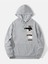 Gri New Moment Baskılı Oversize Kapşonlu Sweatshirt 1