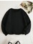 Düz Bisiklet Yaka Sweatshirt 2