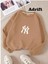 Ny Yankes Baskılı Bisiklet Yaka Sweatshirt 1