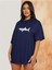 Unisex Kadın/erkek Shark Renkli Özel Baskılı Oversize Pamuk Bisiklet Yaka Penye T-Shirt 2