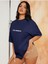 Unisex Kadın/erkek Los Angeles Renkli Özel Baskılı Oversize Pamuk Penye Bisiklet Yaka T-Shirt 3