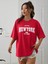 Unisex Kadın/erkek New York Özel Baskılı Renkli Oversize Penye T-Shirt 3