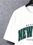 Unisex Beautiful New York Baskılı Oversize Boyamalı Tişört 1