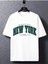 Unisex Beautiful New York Baskılı Oversize Boyamalı Tişört 2