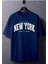 Unisex Beautiful New York Baskılı Oversize Boyamalı Tişört 3