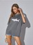 Unisex Kadın/erkek Shark Renkli Özel Baskılı Oversize Pamuk Bisiklet Yaka Penye T-Shirt 5