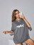 Unisex Kadın/erkek Shark Renkli Özel Baskılı Oversize Pamuk Bisiklet Yaka Penye T-Shirt 1
