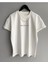 Erkek Beyaz Brooklyn Oversize Bisiklet Yaka Tshirt 1