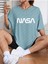 Unisex Nasa Renkli Özel Baskılı Oversize Pamuk Penye T-Shirt 1