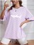 Unisex Kadın/erkek Shark Renkli Özel Baskılı Oversize Pamuk Bisiklet Yaka Penye T-Shirt 3