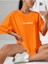 Unisex Kadın/erkek Los Angeles Renkli Özel Baskılı Oversize Pamuk Penye Bisiklet Yaka T-Shirt 1