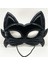 Siyah Renk Kumaş Malzemeden Imal Eva Kedi Maskesi 19X15 cm 1