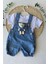Oyuncaklı Bebek Kot Salopet Tişört Takım , Slopet T-Shirt Ikili Takım 1