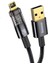 Şeffaf Uçlu Iphone 45W USB Hızlı ve Dayanıklı Şarj ve Data Işıklı Örgü Kablo 1 Metre 1