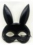 Siyah Renk Kumaş Malzemeden Imal Eva Tavşan Maskesi 19X15 cm (4887) 1