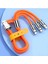 3 In 1 Type-C + Micro USB + Lightning Hızlı Şarj Kablosu Silikon Kablo 1 Metre Opp Ambalaj 4