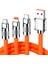 3 In 1 Type-C + Micro USB + Lightning Hızlı Şarj Kablosu Silikon Kablo 1 Metre Opp Ambalaj 5